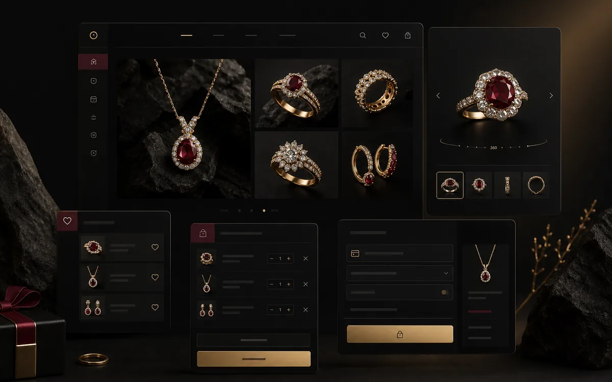 Conceptual Iconic Jewellery luxury ecommerce storefront
